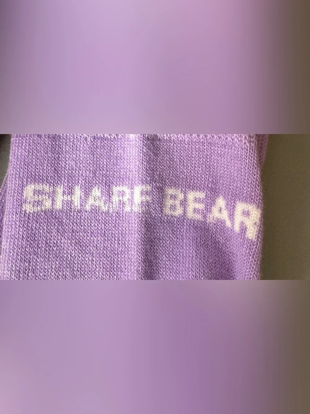 Care Bears unlock the magic share bear Purple Rainbow Crew knee high socks